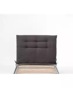 TESTIERA SINGOLA IN TESSUTO TRAPUNTATO "SOFFY" ANTRACITE 90 CM